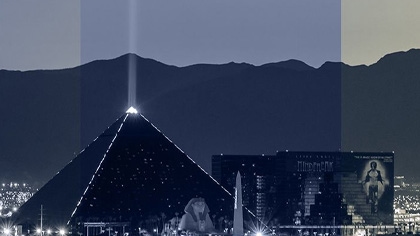 View of Las Vegas at night